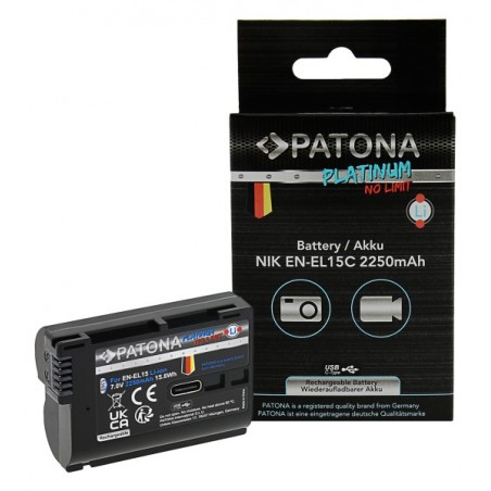 Batterie PATONA Platinum EN-EL15C USB-C pour Nikon