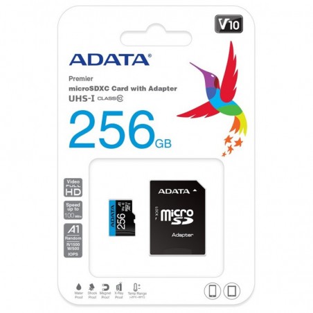 CARTE MEMOIRE MICRO SD 256GO CLASS 10 + ADAPTATEUR