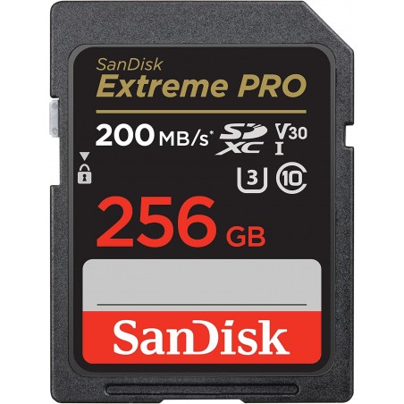 SANDISK SDXC EXTREME PRO 256GB R200/W140MBS